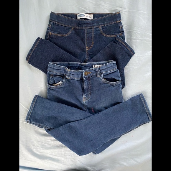 2- Girls Skinny Jeans , size 8 - Picture 1 of 8